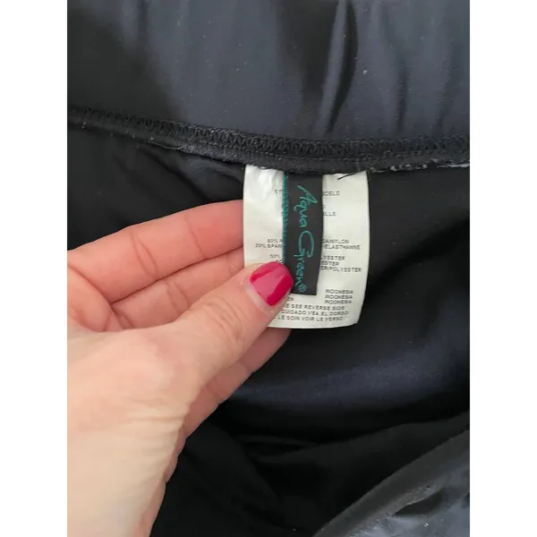 Aqua Green Tummy Control Swim Skirt Black Size Medium - Image 5