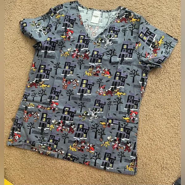 Mickey Mouse Halloween Scrub Tops - Image 4