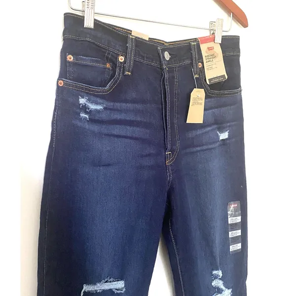 Levis Ribcage Straight Ankle Jean High Rise Slim Hip Denim Sculpting Sz 29 x 27 - Image 8