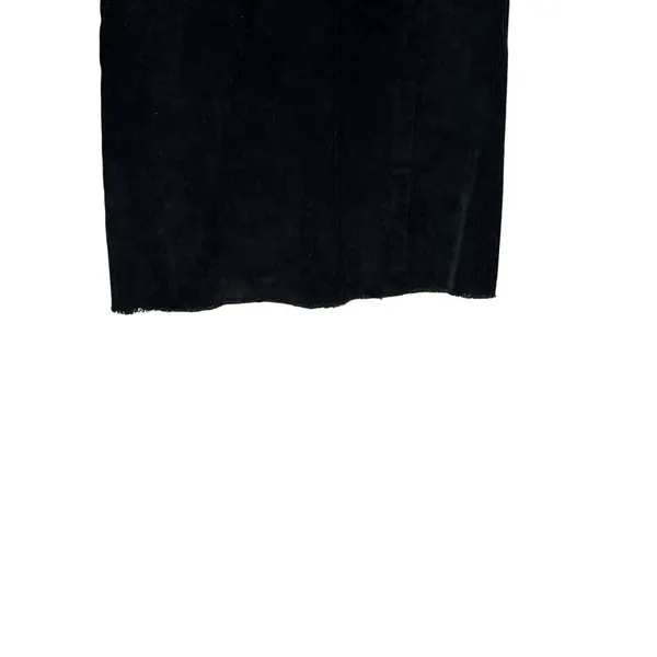 We The Free People Black Corduroy High Rise Flare Pants Raw Hem Size 24 - Image 3