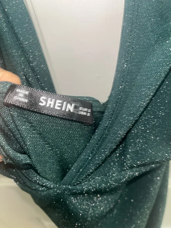 Shein Dark Green Mini Dress - Image 3