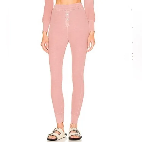 Tularosa Green The Vista Henley Top & Legging in Rose Pink‎ Size Extra Small - Image 2