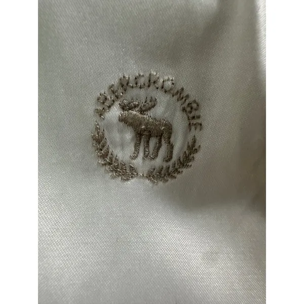 Vintage Abercrombie and Fitch Cream Satin Bomber Jacket Rare Grail Size M - Image 7