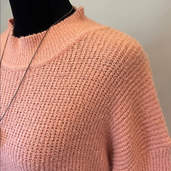 Pink Knit Sweater loose fit - Image 2
