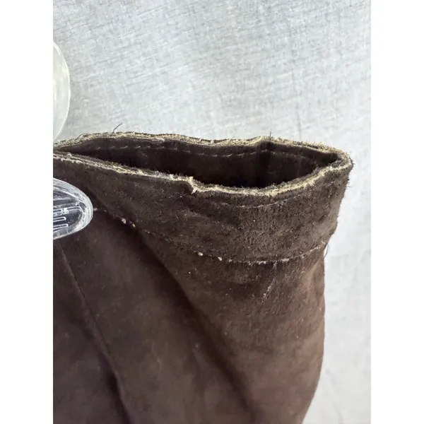 NWT Elie Tahari Dark Brown Suede Pencil Skirt 10 Kim‎ Midi Leather Luxe Academia - Image 8