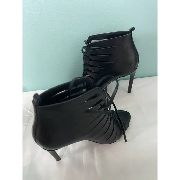RARE ZARA HIGH HEEL Sandal STYLE HEELED BOOTS EU‎ 37size 6.5 Black - Image 5