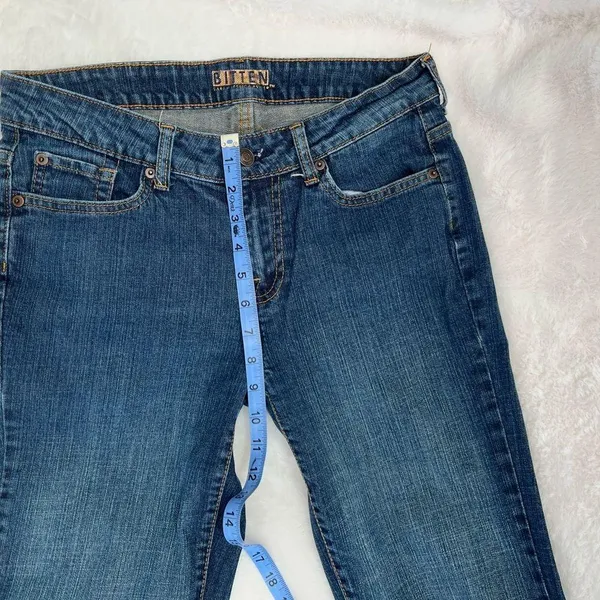 Bitten by Sarah Jessica Parker Blue Flare Wide Leg Jeans - Image 6