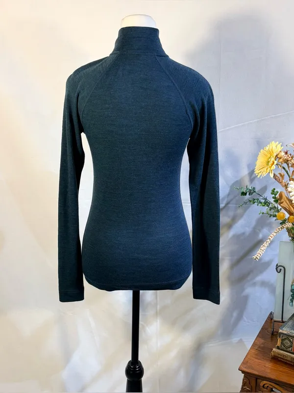 💥Smartwool Women’s Merino 250 Quarter-Zip Base Layer Top Blue Sz S 🧡 - Image 6
