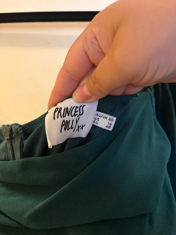 Princess Polly Green Mini Dress - Image 2