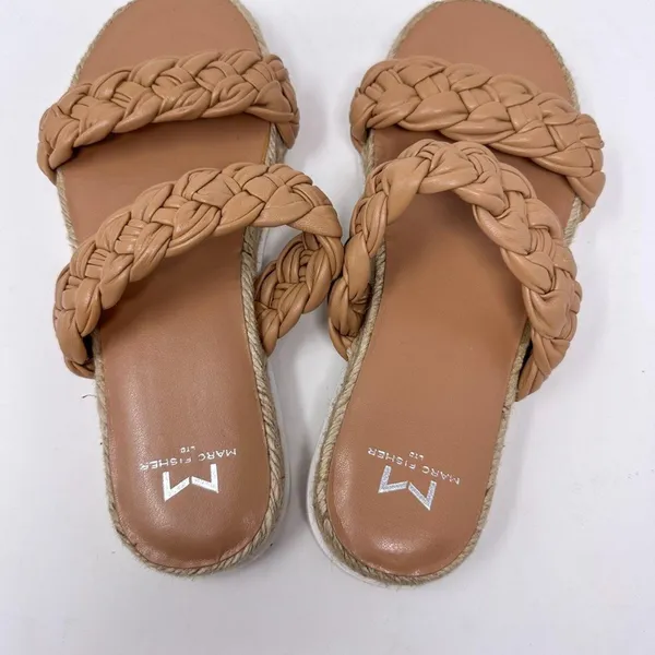 NEW Marc Fisher Women's Jaimee Flat Espadrilles Slip-On Leather Sandals Size 6 - Image 14