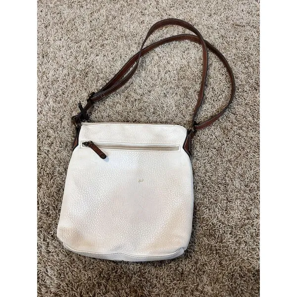 BOC Born Concept Crossbody Handbag Cream Brown Zip Top‎ Organizer Purse Bag - Image 4