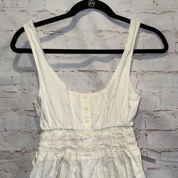 Urban Outfitters Dress Womens Small White Sleeveless Summer Dress Tiered Mini - Image 2