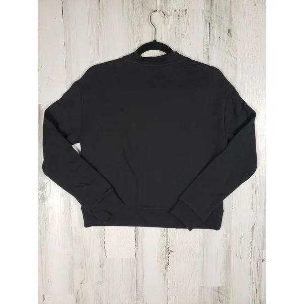 NWT Juicy by Juicy Couture Black Silver Graphic Sweatshirt Women's Size XS - Image 7