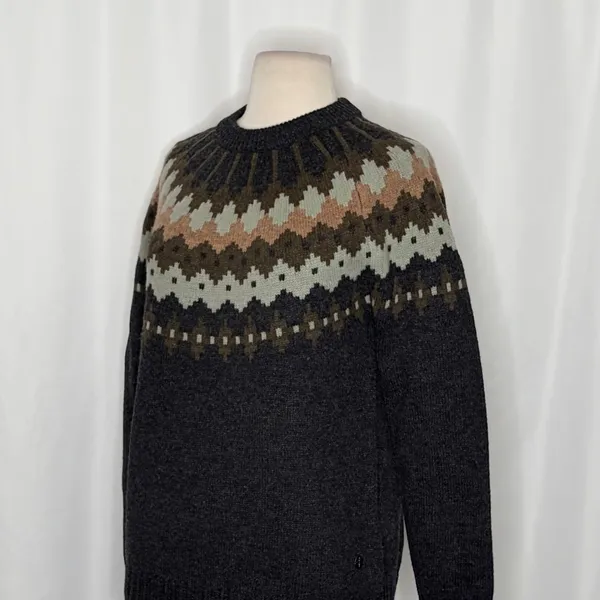 NWT!! ROYAL ROBBINS Rockcraft Merino Wool Fair Isle Crew Neck Sweater Small - Image 6