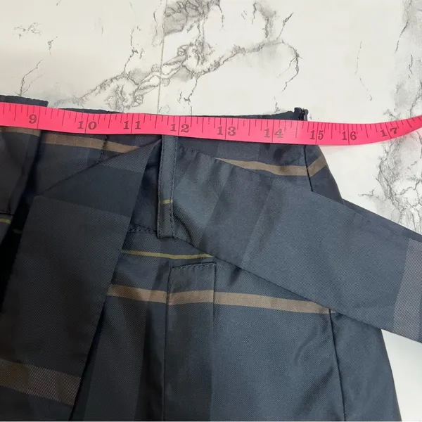 NWOT‎ Weekend Max Mara plaid pleat front a line skirt Sz 8 - Image 3