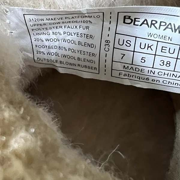 NWT Bearpaw Maeve Platform Lo Solid Suede Boots Hickory Cozy Winter Size 7 - Image 5