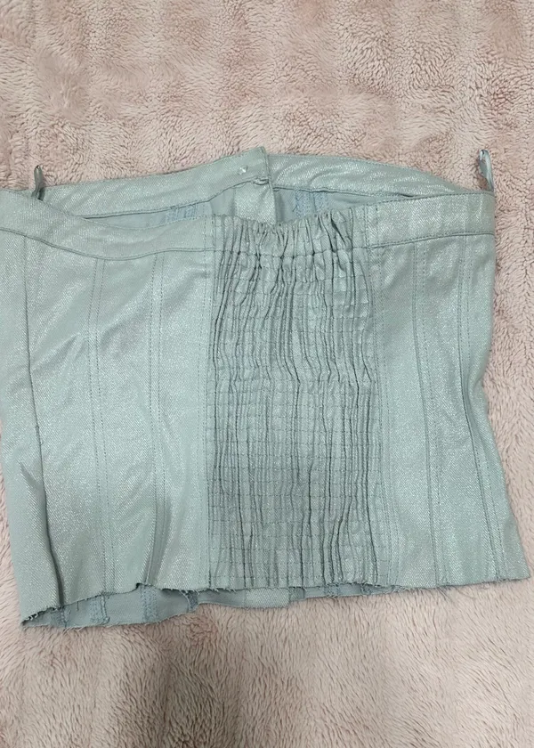 ZARA Jean Strapless Shirt - Image 3
