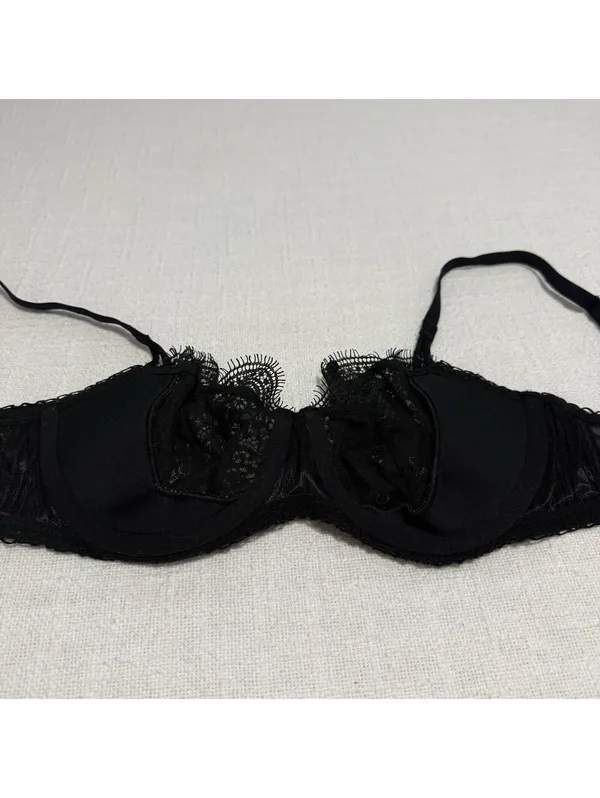 Victoria’s Secret 34C Push-up w/o Padding Lace Bra Black Dream Angels Unlined - Image 9