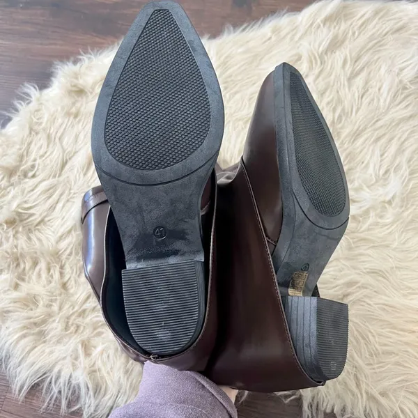Dark Brown Chunky Slouchy Fold-over Metal Detail Boots EU 41 / US 10 - Image 5