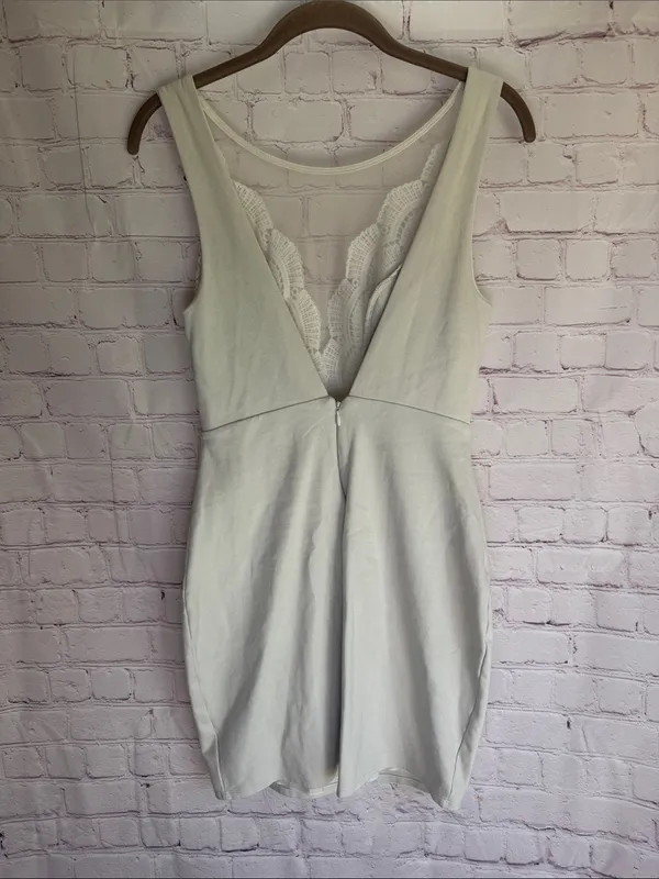 Lulus Ivory Lace Bodice Sleeveless‎ Sheath Dress Woman’s Size Medium - Image 2