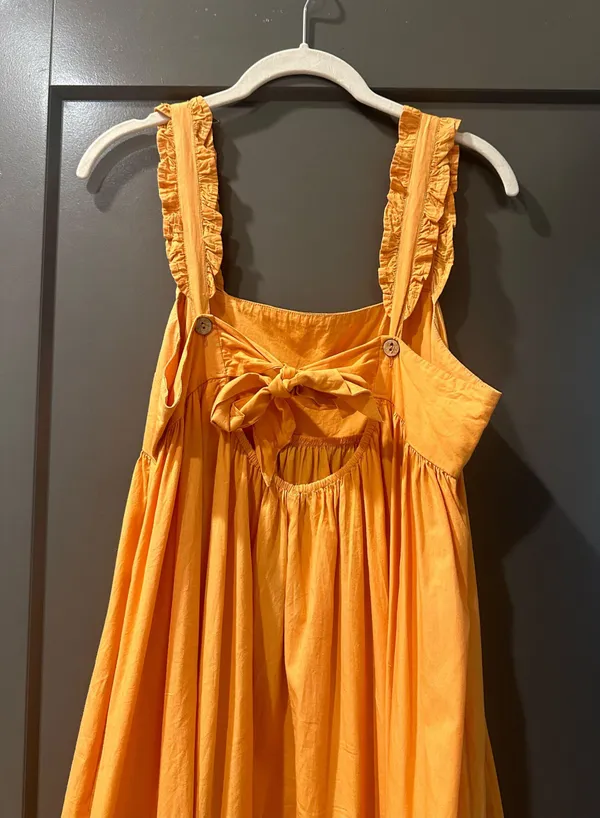 Free People Isabella Maxi Orange Dress - Image 8