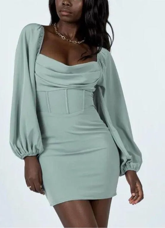 Lillie Long Princess Polly Sleeve Mini Dress - Image 2