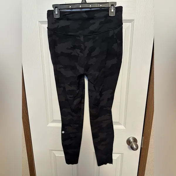 lululemon athletica High-Rise Charcoal Camo Leggings - Image 4