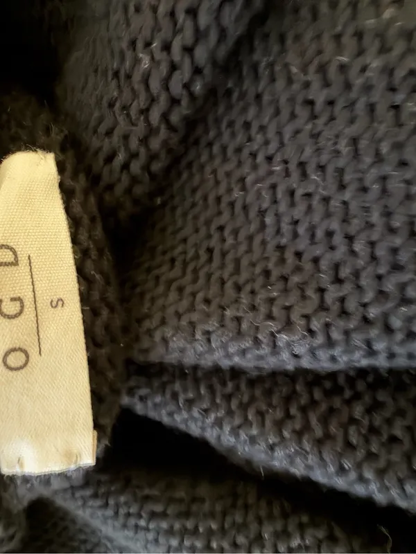Revolve One Grey Day midi calf long knit duster size small oversized black NWOT - Image 9