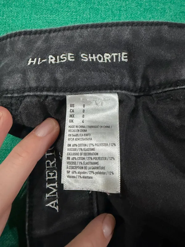 American Eagle Outfitters Shorts Black High-Rise Stretch - Image 2