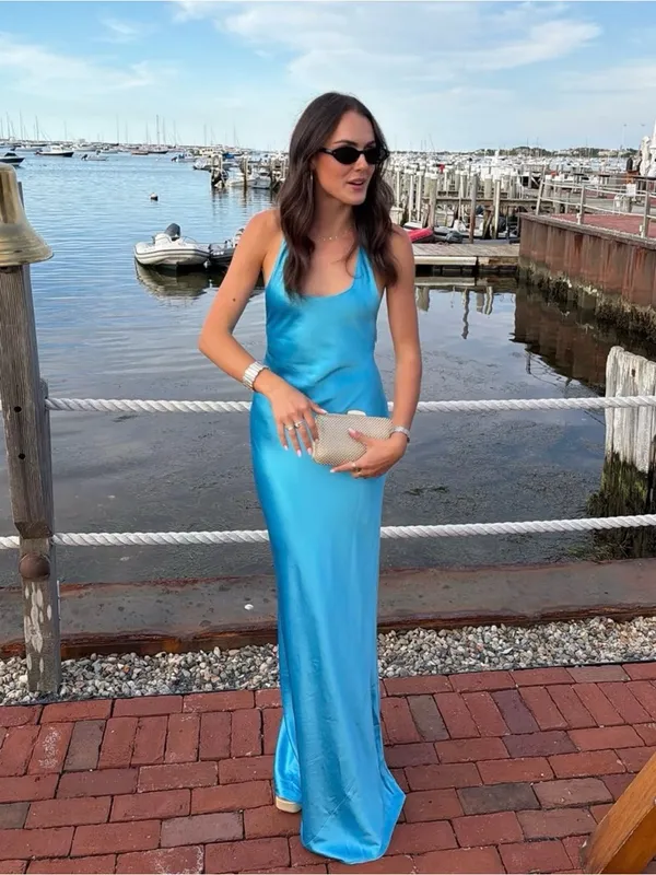 Staud Juanita Dress in Pool 6 - Image 11
