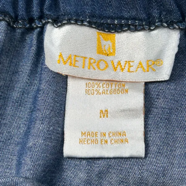 Metro Wear Vintage Denim Prairie Skirt – Size M – 100% Cotton – Cottagecore Maxi - Image 3