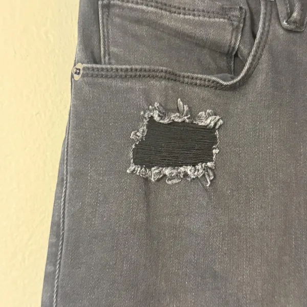 Good American Good Waist Jeans Womens 32‎ Black High Rise Skinny Distressed - Image 5