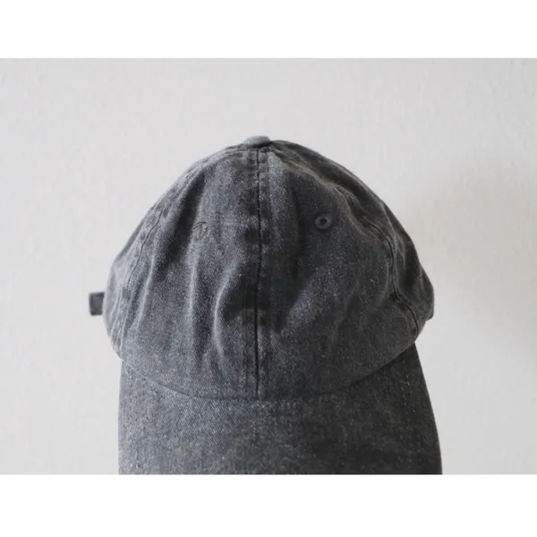 Pigment Dyed Adjustable Baseball Cap Gray - Image 3