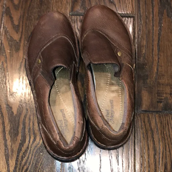 Michel Menyard brownleather slip on loafers size 8 - Image 3
