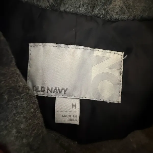Old Navy Women's Gray Double-Breasted Wool Peacoat Jacket - Image 2