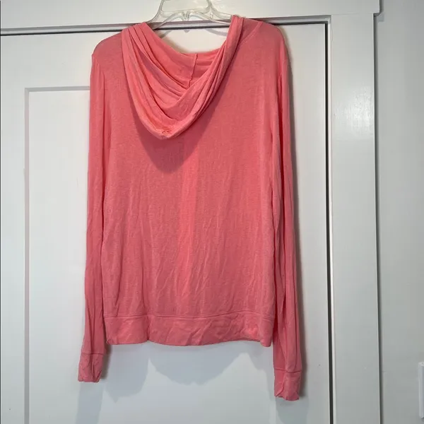 PINK Victoria's Secret Coral Zip Hoodie size medium. - Image 7