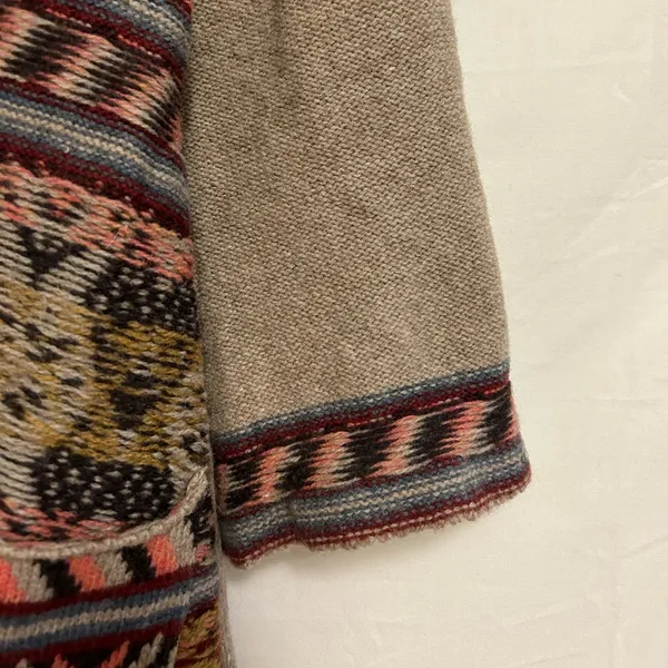 Free‎ People Tan Wool Blend Aztec Cardigan Size Small - Image 6