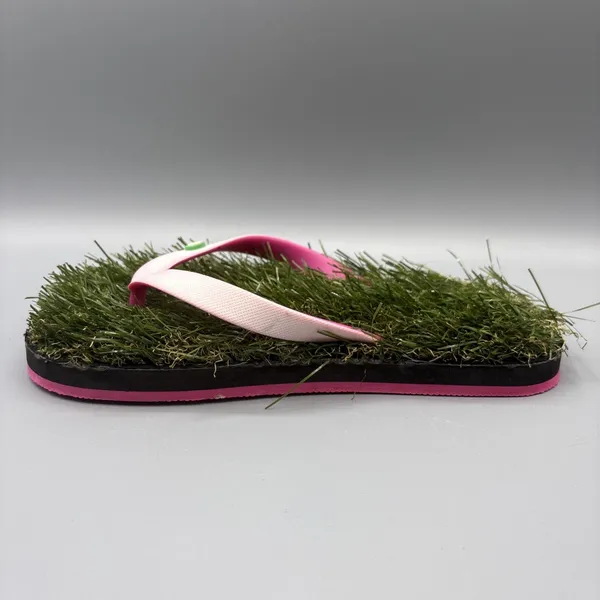 GFF Turf Flip Flops 10 Fit Women Size 7 7.5 Thongs Grass Halloween Party Novelty - Image 4