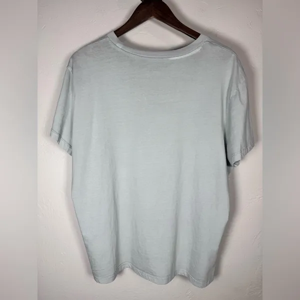 🩶💙100% Cotton Wild Spirit Floral Graphic Boho Tee in Smoky Light Blue Size XXL - Image 4