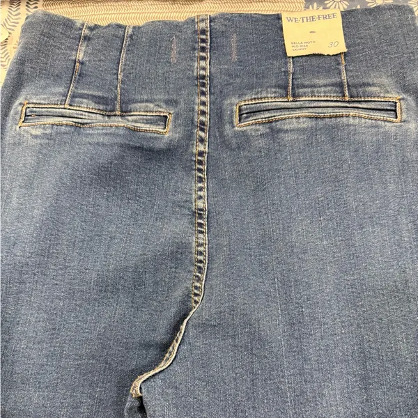 Free People’s We the Free Bella Moto Mid-rise Skinny Jeans, 30 NWT! - Image 8