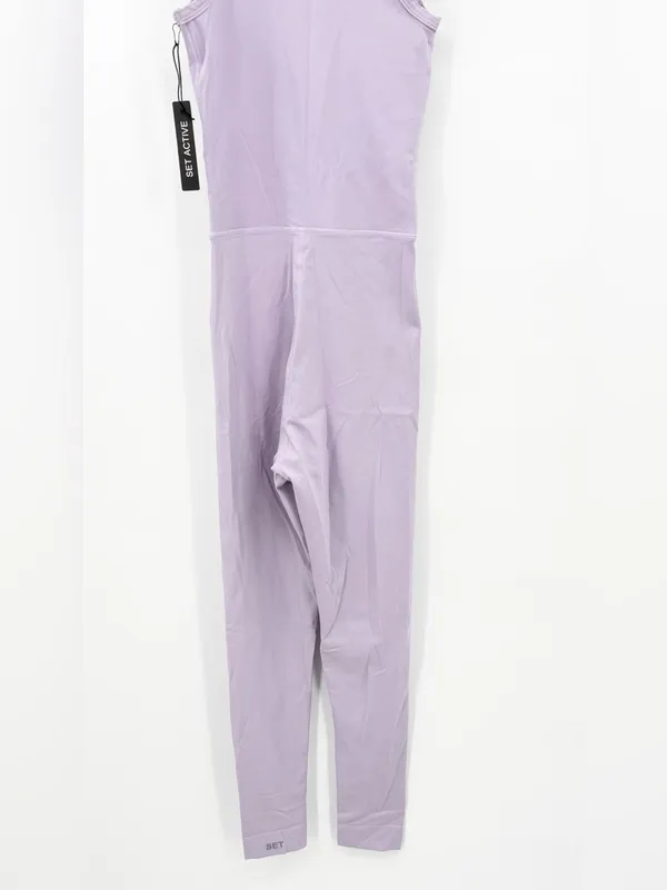 SET Active Sportbody Sportysuit Jumpsuit Lilac Purple Scoop Neck Unitard XS NEW - Image 5