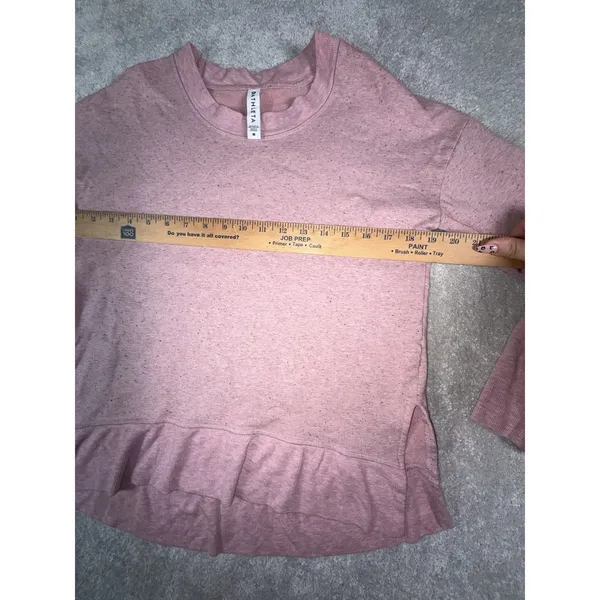 Athleta Balance Pullover Sweatshirt Women's Sz Medium Victorian Berry Multi Nep - Image 4