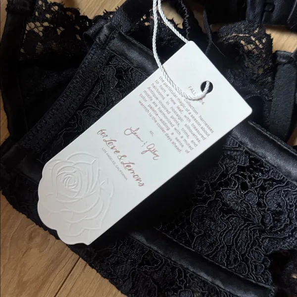 For Love And Lemons Black Lace Bra - Image 4