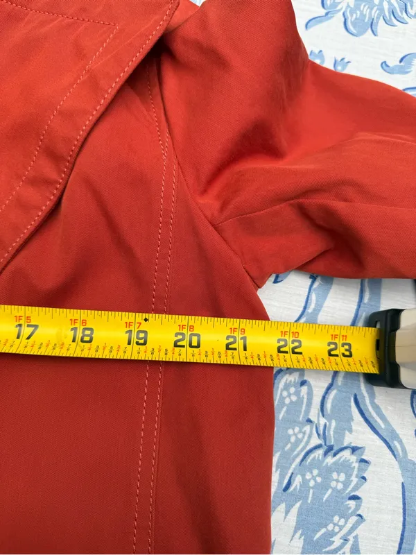 Club Monaco Ohdette Brick Red Long Trench Coat Women’s M Medium MSRP $329 - Image 7