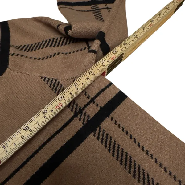 Z Supply Plaid Sweater Jacket Brown Black Button Front Shacket Cozy Medium EUC - Image 9