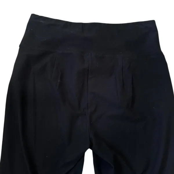 Eileen Fisher Womens Black Stretch Ponte Ankle Pants Side Zip Hem Medium | 0128 - Image 4
