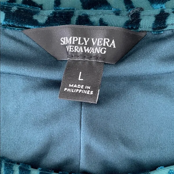 Simply Vera Vera Wang Teal Long Sleeve Top - Image 4
