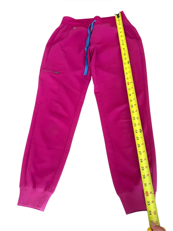 FIGS Zamora Joggers Scrub Bottoms Raspberry Sorbet Womens Size XXS Petite - Image 6