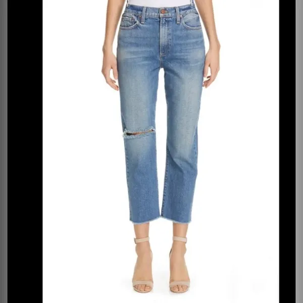 Alice + Olivia Amazing Double Waist Straight Leg Jeans in Watch Me- Size 25 - Image 10