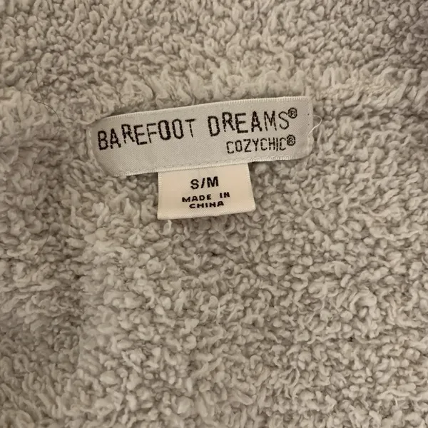 Barefoot‎ Dreams CozyChic Taupe Open Front Cardigan Soft Lounge S M - Image 3